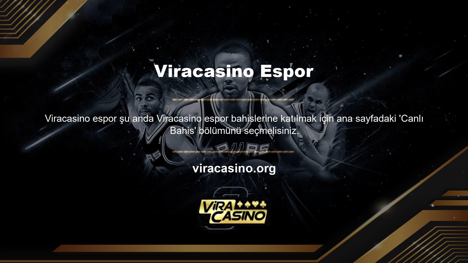 Viracasino web sitesinin bu bölümünü aktif olarak ziyaret ederek tüm maçları canlı olarak takip edebilirsiniz