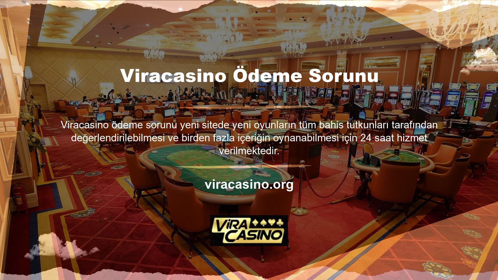 Lisanslı, ödeme sorunu olmayan ve uzun süredir yayın yapan Viracasino canlı bahis firmaları ile site adresi güncellenecektir